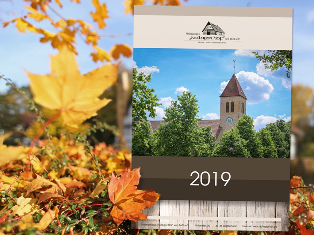 Kalender 2019 des Heimathauses Hollager Hof ab sofort zu erwerben